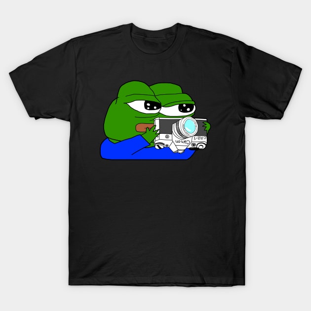 Apu Photo Camera Pepe T-Shirt by Lean Mean Meme Machine